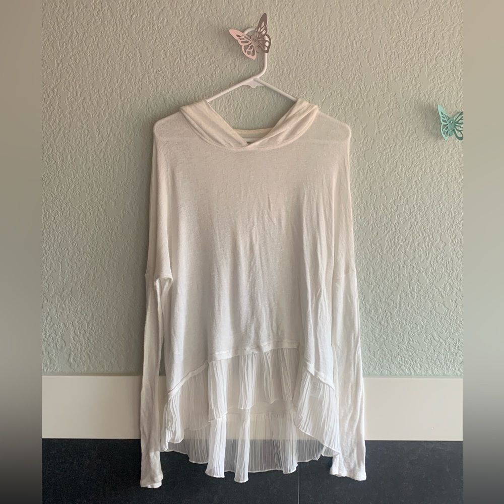 Hollister knitted hooded lace top